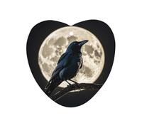 Désodorisant de voiture à suspendre en forme de corbeau noir en pleine lune - Tablettes d'aromathérapie - Cartes parfumées de forme d'amour pour véhicules, chambre à coucher, armoire - Style blanc