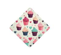 Désodorisant de voiture à suspendre en forme de cupcake et de cœurs - Longue durée - Pour voiture, chambre à coucher, armoire - Style gris