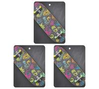 Désodorisant de voiture à suspendre Graffiti Skateboard Cartes Parfumées Voiture Aromathérapie Tablettes Miroir Intérieur Pendentif pour Armoire Salle de Bain Carré Noir