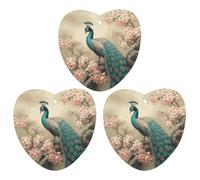 Désodorisant de voiture à suspendre - Motif paon oriental sur arbre à fleurs - Cartes parfumées - Tablettes d'aromathérapie - Miroir intérieur - Pendentif pour armoire de salle de bain - Forme d'amour
