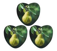 Désodorisant de voiture à suspendre - Poires sur l'arbre - Cartes parfumées - Tablettes d'aromathérapie - Miroir intérieur - Pendentif pour armoire de salle de bain - Forme d'amour - Gris