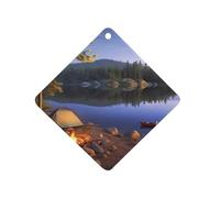 Désodorisant de voiture à suspendre - Tablettes d'aromathérapie - Longue durée - Parfum losange - Pour véhicules, chambre à coucher, armoire - Style blanc