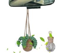Désodorisant de voiture au crochet pour voiture, désodorisant pour voiture, diffuseur d'huile parfumée suspendue pour voiture, pendentif de rétroviseur, flacon diffuseur rechargeable