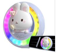 Désodorisant de voiture avec clip de dessin animé | Diffuseur d'arômes lumineux pour voiture avec 3 tablettes d'arômes rechargeables - Diffuseurs d'arômes automobiles