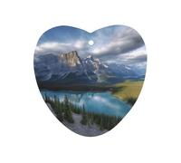 Désodorisant de voiture Banff National Park à suspendre, tablettes d'aromathérapie de voiture parfumées longue durée, cartes parfumées forme d'amour pour véhicules, chambre à coucher, armoire, style