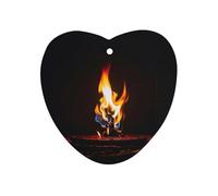 Désodorisant de voiture brûlant les flammes rouges à suspendre, tablettes d'aromathérapie de voiture parfumées longue durée, cartes parfumées en forme d'amour pour véhicules, chambre à coucher
