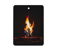 Désodorisant de voiture brûlant les flammes rouges à suspendre, tablettes d'aromathérapie parfumées longue durée, cartes parfumées carrées pour véhicules, chambre à coucher, armoire, style gris