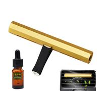 Désodorisant de voiture - Clip de ventilation en d'aluminium, diffuseur d'arôme en bois de hêtre | Parfum léger et, grille de 8 cm, design minimaliste éliminateur d'odeurs élégant