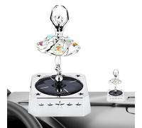 Désodorisant de voiture, désodorisant solaire pour voiture - Ballerine rotative - Diffuseur de parfum - Décoration de tableau de bord - Accessoire d'intérieur de voiture
