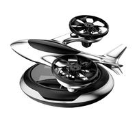 Désodorisant de voiture - Diffuseur d'air solaire avion double moteur rotatif parfum | Purificateur d'intérieur Accessoires ABS Noir Rouge Bleu Argent Multicolore Frais Sommeil