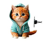 Désodorisant de voiture - Diffuseur de chat de dessin animé - Jolie pince d'aération - Charmant chaton - Odeur de mer - Aromathérapie - Accessoire de voiture - Décoration de véhicule