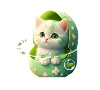 Désodorisant de voiture en forme de chat avec clip diffuseur en forme de chat de dessin animé, parfum brise marine, accessoire de voiture d'aromathérapie, décoration intérieure mignonne, idéal pour