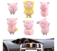 Désodorisant de voiture en forme de cochon - Diffuseur de voiture mignon à clipser pour relaxant, appareil parfumé portable, parfum mignon pour grille d'aération pour soulager le stress, voyage, ami