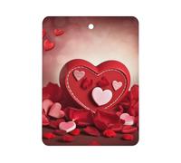 Désodorisant de voiture Happy Valentine's Day à suspendre, tablettes d'aromathérapie parfumées longue durée, cartes parfumées carrées pour véhicules, chambre à coucher, armoire, style blanc