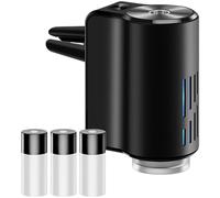 Désodorisant de voiture intelligent, diffuseur de voiture à 3 modes avec lumière, désodorisant rechargeable avec 3 pièces d'huile d'aromathérapie 10 ml, diffuseur 'huile à clipser pour véhicule |