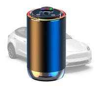 Désodorisant de voiture intelligent - Diffuseur d'huiles essentielles à ultrasons avec éclairage ambiant, éliminateur d'odeurs avec capteur de vibration IA, parfums de voiture de luxe pour camions