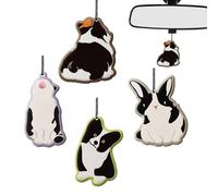 Désodorisant de voiture - Lot de 4 pendentifs pour rétroviseur - Longue durée de 20 jours et plus - En forme d'animal - Pour hommes et femmes - Armoire - Casier - Salle de bain - Chambre à coucher