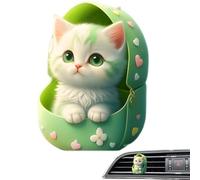 Désodorisant de voiture mignon - Clip de ventilation de chat de 7 cm, diffuseur d'aromathérapie de dessin animé | Parfum Accessoires de parfum d'intérieur de voiture pour tableau de bord