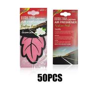 Désodorisant De Voiture Parfumé Naturel,Papier De Thé,Parfum De Vanille Automatique,Forme De Cuir Chevelu,Accessoires D'intérieur,10 Pièces,50 Pièces - Type 50pcs Pink