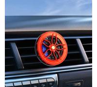Désodorisant de voiture rotatif à clip pour grille d'aération de voiture avec deux modes d'aromathérapie, construction ABS, compact et ajusté (rouge)