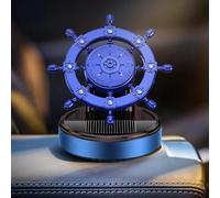 Désodorisant de voiture rotatif à énergie solaire - Décoration de voiture en alliage - Accessoires de voiture - Esthétique - Parfum de voiture avec huile essentielle végétale pour voiture, maison