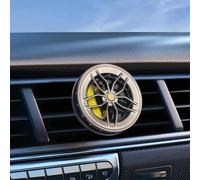 Désodorisant de voiture rotatif avec parfum de mer pour grille d'aération automatique, diffuseur d'aromathérapie double mode, rouge (gris)