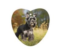 Désodorisant de voiture Schnauzer Chien sur l'herbe à suspendre, tablettes d'aromathérapie parfumées longue durée pour voiture, cartes parfumées pour véhicules, chambre à coucher, armoire, style noir