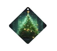 Désodorisant de voiture vert arbre de Noël à suspendre, tablettes d'aromathérapie parfumées longue durée, cartes parfumées en losange pour véhicules, chambre à coucher, armoire, style blanc