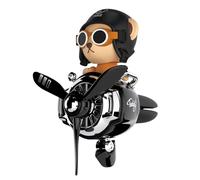 Désodorisant en forme d'ours - Clip rotatif pour grille d'aération | Ornement amusant qui secoue la tête | Diffuseur de parfum de qualité supérieure, hélice intérieure de voiture pour des accessoires