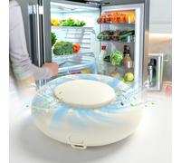 Désodorisant et purificateur d'air rechargeable pour réfrigérateur (Weiß) | Mini-générateur d'ozone 4-en-1 pour réfrigérateur avec compartiment d'aromathérapie intégré et 3 niveaux de réglage