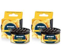 AREON Ken Désodorisant Voiture Vanille Maison en Pot Couvercle Ventilé Réglable 3D (Vanilla Lot de 1)
