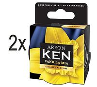 AREON Ken Désodorisant Voiture Vanille Mia Maison en Pot Couvercle Ventilé Réglable 3D (Vanilla Mia Lot de 1)