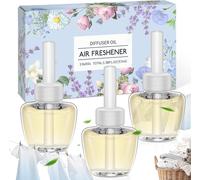 Desodorisant Maison Recharge Pour Diffuseur De Parfum D'intérieur,19mlx3 Recharges Parfum Lin,Convient Pour Air Wick Et Pour Desodorisant Maison Diffuseur Electrique
