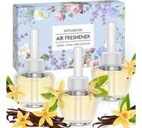 Desodorisant Maison Recharge Pour Diffuseurs D'ambiance Parfum De Maison,19mlx3 Recharges Parfum Vanille,Convient Pour Air Wick Et Pour Desodorisant Maison Diffuseur Electrique