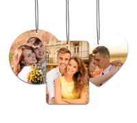 Désodorisant personnalisé avec photo, désodorisant de voiture personnalisé, image et texte double face, parfum durable, pour homme, femme, petit ami, amoureux des voitures