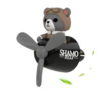 Désodorisant pilote pour voiture, clip de ventilation, diffuseur de voiture pilote animal pour ventilation d'air, parfum pour voiture avec 2 pastilles de thérapie, PE