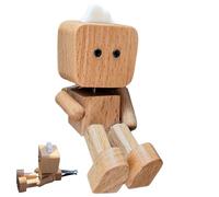 Désodorisant Pour Évent De Voiture - Clips Parfumés Robot En Bois Pour Vents - Décorations Parfumées Éliminateur d Odeurs Pour Voiture Voyage Trajet Quotidien Salle De Bain Chambre Cuisine