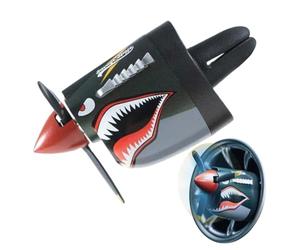 Désodorisant pour grille d'aération de voiture P-40 - Avec puce de parfum - Rafraîchit l'air et ajoute du style - Pour voiture, voitures, spectacles d'aviation