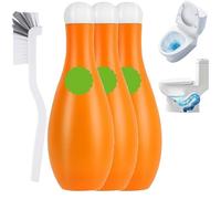 Désodorisant Pour Salle De Bain, Nettoyant Parfumé Longue Durée, Désodorisant Efficace Pour Toilettes, Désodorisant Pour Chasse D'eau Bowling Blue Bubble, Et Détartrant(3Pcs)