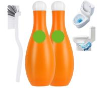 Désodorisant Pour Salle De Bain, Nettoyant Parfumé Longue Durée, Désodorisant Efficace Pour Toilettes, Désodorisant Pour Chasse D'eau Bowling Blue Bubble, Et Détartrant(2Pcs)