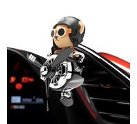 Désodorisant pour voiture - ABS de 3,94 pouces | Ventilation de voiture pilote d'ours mignon | Désodorisant rotatif | Diffuseur de parfums | Décoration d'ours pour et personnalité à