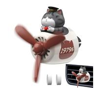 Désodorisant Pour Voiture Animal Pilot - Hélice De Dessin Animé, Diffuseur D'aromathérapie À Clip D'aération Avec Comprimés De Parfum Naturel, Accessoire De Parfum D'intérieur Mignon | Pour Les Voitur