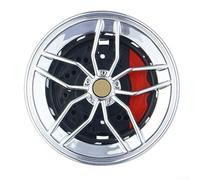 Désodorisant pour voiture avec double mode de libération de parfum et clip rotatif, convient pour l'installation de moyeu de roue et de grille d'aération dans les véhicules (argent)