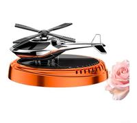 Désodorisant pour voiture avec rotation à énergie solaire et diffuseur en forme d'avion pour une dispersion équilibrée des arômes dans la cabine du véhicule (doré)