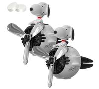Désodorisant Pour Voiture Beagle Flyer, Parfum De Pilote De Dessin Animé Mignon, Ventilateur Rotatif à Clip Pour Grille D'aération, Sortie D'air à Hélice Rotative Avec 2 Comprimés(Style A,2pcs)