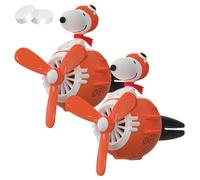 Désodorisant Pour Voiture Beagle Flyer, Parfum De Pilote De Dessin Animé Mignon, Ventilateur Rotatif à Clip Pour Grille D'aération, Sortie D'air à Hélice Rotative Avec 2 Comprimés(Style B,2pcs)