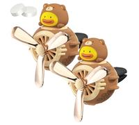 Désodorisant Pour Voiture Beagle Flyer, Parfum De Pilote De Dessin Animé Mignon, Ventilateur Rotatif à Clip Pour Grille D'aération, Sortie D'air à Hélice Rotative Avec 2 Comprimés(Style H,2pcs)