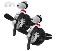 Désodorisant Pour Voiture Beagle Flyer, Parfum De Pilote De Dessin Animé Mignon, Ventilateur Rotatif à Clip Pour Grille D'aération, Sortie D'air à Hélice Rotative Avec 2 Comprimés(Style C,2pcs)