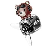 Désodorisant pour voiture Bear Pilot - 5,5x5x8 cm ABS, grille d'aération d'avion de dessin animé, longue durée | Parfait pour l'aromathérapie automobile, l'élimination des odeurs, le d'i
