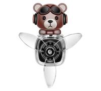 Désodorisant Pour Voiture Bear Pilot, Clip De Ventilation Pour Ventilateur | Installation De Ventilation Sans Outil, Hélice Rotative Aide À Faire Circuler Le Parfum, Compact 5,5 X 5 X 8 Cm